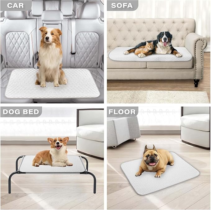 MICROCOSMOS Pet Cooling Mat & Sleeping Pad- Breathable Bubble Surface, EZ Clean. Keep Cooling for Pets, Kids and Adults in Summer.(GreyWhite, 40" x 28")