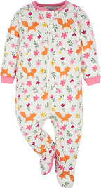 Onesies Brand Baby Girls' 4-pack Sleep 'N Play Footies Multi Pack