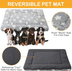 VitalCozy 4 Pcs Dog Crate Pads, Ultra Soft Warm Washable Anti-Slip Kennel Bed Mat for Pets, Reversible, Replaceable, Cozy Cage Liner for Small Medium Large Dogs and Cats(24 x 36 x 1.6 Inch,Gray)