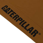 Caterpillar Trademark Banner Long Sleeve Tee Shirts for Men with Center Back Neck Wire Management Loop and Cat Workwear Logo