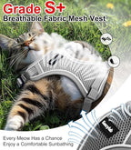 Cat Harness and Leash for Walking Escape Proof Soft Adjustable Cat Leash Breathable Comfortable Vest Easy to Wear Kitten Harness for Outdoor Travel Grey XS