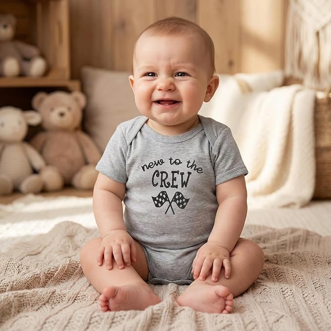 COUPLEHOODIES Personalized Baby Onesie Bodysuit – Custom Embroidery Gift for Pregnancy Reveal Baby Shower or First Grandchild