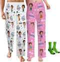 Custom Pajama Pants for Women Men, Personalized 67 Name Photo PJ Family Six Seven Matching Sleep Bottoms Birthday Xmas Gifts