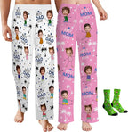 Custom Pajama Pants for Women Men, Personalized 67 Name Photo PJ Family Six Seven Matching Sleep Bottoms Birthday Xmas Gifts