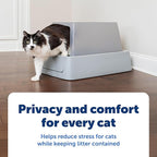 PetSafe ScoopFree Litter Box Privacy Cover - Convenient Potty Cover with Minimalist Cabin Design & Durable Construction - Removable Hood for Skittish Cats - Washable & Travel Friendly