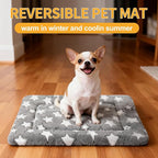 Dog Bed Mat, Reversible Crate Pads for Small/Medium/Large Dogs & Cats Sleeping, Portable & Soft, Dog Beds Crate Pad (Grey, S(24"*18"*1.5"))