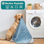 PetAmi Waterproof Cooling Mat for Dog, Premium Pet Cooling Blanket for Bed Crate, Anti Slip Indoor Dog Cool Pad for Sleeping, Q-MAX Large Sofa Couch Cover Mat for Cat, Light Blue, 40x60