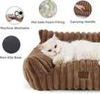 Bedsure ComfyFleece™ Cute Dog Couch for Medium Dogs - As Seen on TV on Good Day New York, Dog Couch Bed with Removable, Washable Cover, Supportive Pet Sofa, for Medium Large Dogs, 36inch, Camel Brown