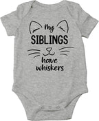 AW Fashions My Siblings Have Whiskers Baby Bodysuit Funny Cute Infant Outfit Romper Clothing Boys Girls