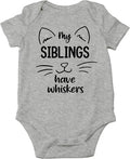 AW Fashions My Siblings Have Whiskers Baby Bodysuit Funny Cute Infant Outfit Romper Clothing Boys Girls