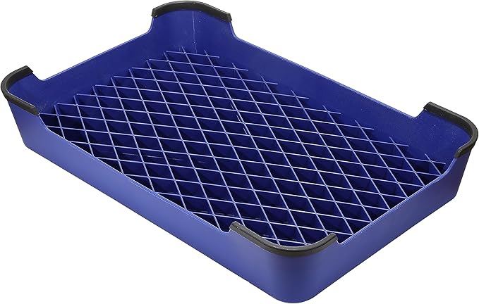 HUNTMARK Dog Training Place Board - Durable Hunting Dog Training Platform - Non-Skid Surface and Nonslip Feet - Stackable, Portable Agility Platform - Modern Puppy Trainer Equipment (Dark Blue)