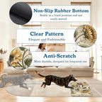 Vintage Sunflower Pet Feeding Mat for Floors–Christmas Stocking Absorbent Quick Dry Dog Cat Bowl Mat for Food and Water, Non Slip Waterproof Base, Mess-Free Feeding Accessories 16"x24"