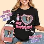 Tehg & Tuhg Custom T Shirts with Picture, Vintage Bootleg Rap Tee, Boyfriend Girlfriend, Unique Gift for Birthday Anniversary