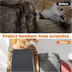 Cat Scratch Pad - 100" x 15.8" Trimmable Self-Adhesive Cat Scratch Furniture Protector, Sisal Cat DIY Climbing Couch Protector for Scratch Post Cat Tree Replacement Indoor (Dark Gray)