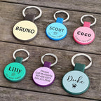 Silent Silicone Dog Tags, Custom Engraved Pet ID Tags for Cats and Dogs, Personalized Small Size Cat Tags with Cute Designs (Symbols, Regular)