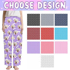 Custom Couple Pajama Pants Sock with Funny Face, Personalized PJ Anniversary Birthday Women Men Pants