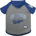 MLB Hoodie Shirt for Dogs & Cats - Los Angeles Dodgers Dog Hooded T-Shirt, Large. - MLB Team Color Hoody Vest for Baseball Fans
