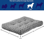 MidWest Homes for Pets Large QuietTime Deluxe Gray Ombré Swirl Plush Pet Bed, Machine Washable, Non-Skid Bottom, Soft Crate Mat for 42-inch Crates