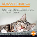 K&H PET PRODUCTS Self-Warming Cat Bed Pad, Self Heating Pad for Outdoor Cat Houses, Warming Mat for Indoor Pet Beds & Furniture, Reversible Blanket, Washable - Small 21 X 17in Oatmeal/Chocolate