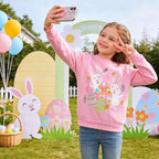 RETSUGO Toddler Baby Girls Sweatshirts Casual Pullover Crewneck Winter Long Sleeve Tops Shirts Clothes 3T-8T