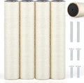 4 PCS M8 Cat Scratching Post Replacement, 15.7 x 3.1 Inch Sisal Pole Cat Tree Replacement Post with Screws, Refill Scratcher Posts for Indoor Kitten Tree Tower Spare Cat Furniture Protector