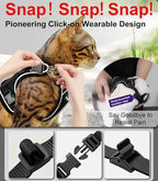 Cat Harness and Leash for Walking Escape Proof Soft Adjustable Cat Leash Breathable Comfortable Vest Easy to Wear Kitten Harness for Outdoor Travel Black M