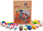 Fashion's Talk 48-Count Assorted Mice Cat Toys Furry Rattle Mouse Kitten Toy Mini Mice for Indoor Cats Interactive Play Color Varies