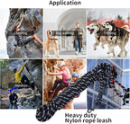 Long Dog Leash for Training 20Ft-Reflective Nylon Rope with Swivel Hook-Recall Agility Lead for Large Small Medium Dogs Outside Walking Hiking-Black