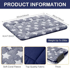 VitalCozy 4 Pcs Dog Crate Pads, Ultra Soft Warm Washable Anti-Slip Kennel Bed Mat for Pets, Reversible, Replaceable, Cozy Cage Liner for Small Medium Large Dogs and Cats(18 x 24 x 1.6 Inch,Blue)