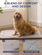 Joydeco Low Profile Dog Crate Mat Reversible Bed Pad, Washable Dog Pad Mat with Ultra Soft Fleece, Compact Design Kennel Beds Mats for Extra-Large Medium Small Pets, 41" x 28" Dark Gray
