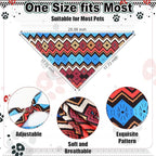 Amylove 120 Pcs St. Patrick's Day Dog Bandanas Bulk Holiday Triangle Dog Pack Puppy Kerchief Bandana Adjustable Spring Pet Scarf for Pet Cat Costume Accessories Decor(Geometry)