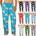 MyPupSocks Custom Pajama Pants for Pet Lover, Personalized Photo Face Printed Pajama Bottoms Sleepwear with Pockets