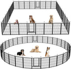 Dog Playpen,Portable Outdoor Dog Fence, Playpen for Large/Medium/Small Dogs, Dog Fences for The Yard,with Doors Foldable Metal Dog playpen (32 Panels, 45 inch)