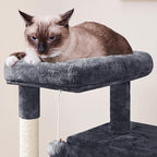 Yaheetech Cat Tree for Indoor Pets, 36in Tower Condo w/Extra Large Perch, Scratching Posts, Board, Dangling Ball, Play Structure for Kittens & Adult Cats