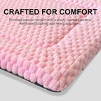 Dog Bed Mat,Reversible & Ultra Soft Kennel Pad-Machine Washable Pet Bed for Dogs & Cats-All-Weather Crate Liner for Crates,Carriers & Travel (Pink, 35" L x 23" W x 1.5" Th)
