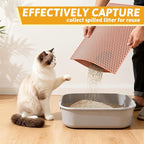 Pieviev Cat Litter Mat Double Layer Waterproof Urine Proof Trapping Mat 1 Pack (Red, 24x15 Inch (Pack of 1))