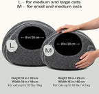 MEOWFIA Cat Cave – Premium Felt Cat Bed for Indoor Cats, Handmade Merino Wool (Dark Grey, Large)