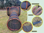 Portable Cat Small Animals Playpen DIY Outdoor Enclosures Freely Combinable 2in1 4in1 6in1 Pop Up Pet Play Tent Tunnel Cube House for Cat Puppy Rabbit (4in1 Tower Tent Tunnel)