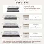 2-Pack Waterproof Dog Bed Medium Size Dogs, Plush Cushion & Orthopedic Egg-Crate Foam Mattress for Senior Dogs, Washable Dog Crate Bed with Removable Cover, Dark Grey