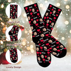 D-Story Custom Short Pajama Set with Pet Face Personalized Photo Sleepwear 2 Pieces Pjs Nightwear Xmas Gift for Women