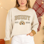 NAZENTI Personalized Dog Sweatshirt, Custom Photo Shirts, Dog Embroidered Shirt for Women, Men, Pet Lovers Gifts, Mom Gift