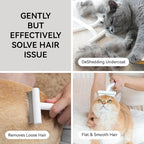 aumuca Pet Deshedding Tools for Short Haired Cats & Dogs, Dematting Deshedding Brush Cats Shedding Tool, Dog Undercoat Brush, Gently and Effectively Remove Loose Hair, Highly Deshedder Grooming Combs