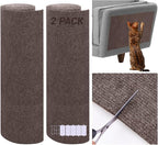 2 Pack Cat Scratch Furniture Protector Trimmable DIY Climbing Scratching for Indoor Couch Protector from Cat Claws, Walls and Tower Replacement (Brown, 15.7’‘ x 78.7'')