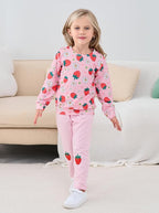 Little Girls Unicorn Outfits 2 Piece Kids Ruffle Sleeve Sweatshirt + Leggings Fall Leopard Clothing Sets 2-10 Years Old