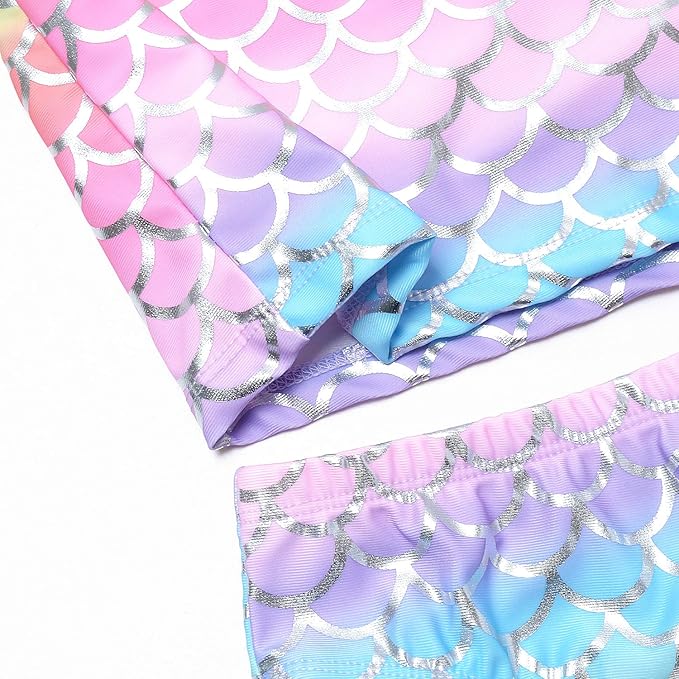 Jxstar Girls 2-Piece Bathing Suit Unicorn Swimsuits Swimwear Tankini for Kids