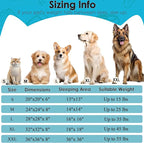 Extra Large Dog Beds, 36 Inch Human Dog Anxiety Relief Comfort Bed, Indestructible & Chew Proof Pet Beds (Light Blue)