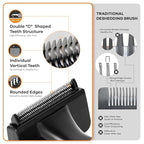 Deshedding Dog Brush for Short/Medium Hair (Medium,Blue) – Gentle Deshedding Tool for Dogs & Cats – Reduces Shedding, Without damaging Topcoat. Removes Loose Fur & Dead Undercoat.