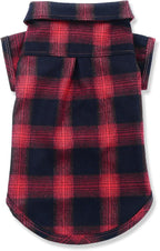 Koneseve Dog Shirt Pet Plaid Clothes T-Shirt Sweater Matching Breathable for Small Medium Large Dog Cat Puppy Adorable Casual Cozy Halloween Thanksgiving Christmas Costumes (Red; 5XL)