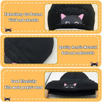 Women’s Cat Beanie, Cute Animal Knitted Hats Cat Lovers Gifts, Funny Christmas Stocking Stuffers for Women Girls