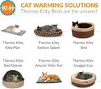 K&H PET PRODUCTS Self-Warming Cat Bed Pad, Self Heating Pad for Outdoor Cat Houses, Warming Mat for Indoor Pet Beds & Furniture, Reversible Blanket, Machine Washable - Small 21 X 17in Gray/ Black